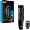 Picture of Braun Beard Men's Trimmer And Shaver, 20 Length Settings, Black #BT3222