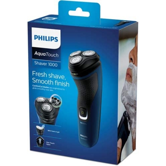 Picture of Philips 40 AquaTouch 1000 Wet / Dry Shaver with Comfort Cat Blade System and 3D Flex Heads #S1121