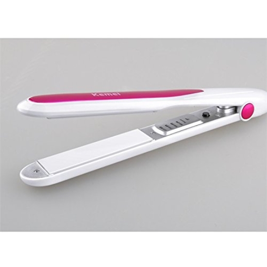 Picture of Kemei Professional Hair Straightener with Temperature AdjustMent (White) #KM-532