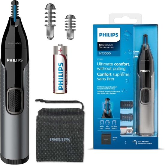 Picture of Philips Nose Trimmer / Eyebrow Trimmer Showerproof with Protective Guard System #NT3650