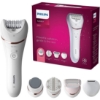 Picture of PHILIPS Series 8000 Epilator, Wet and Dry Cordless Hair Removal and Skin Care System, For Legs, Body with 9 Accessories Including Shaver Head and Pedicure Foot #BRE740/11