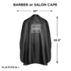 Picture of GAMMA+ Italia Hair Salon Stylist and Barber Cape Adjustable Neck Snap Closure