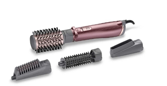 Picture of BaByliss 1000W 4 in 1 Rotating Air Styler Brush with Interchangeable Attachments for Volumizing, Smoothing & Hair Straightening - AS960SDE