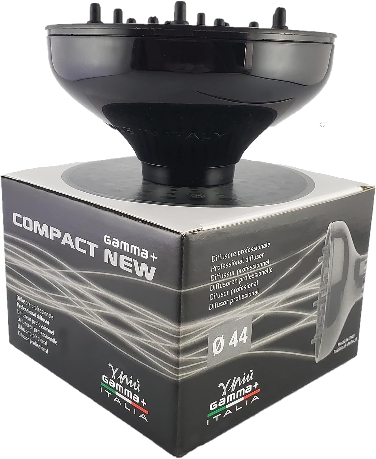 Grooming Souq. GAMMA+ Universal Compact Diffuser, Black